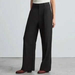 NWOT Everlane The Way High Drape in Buttersmooth Pant Womens 4 Short 4S Black